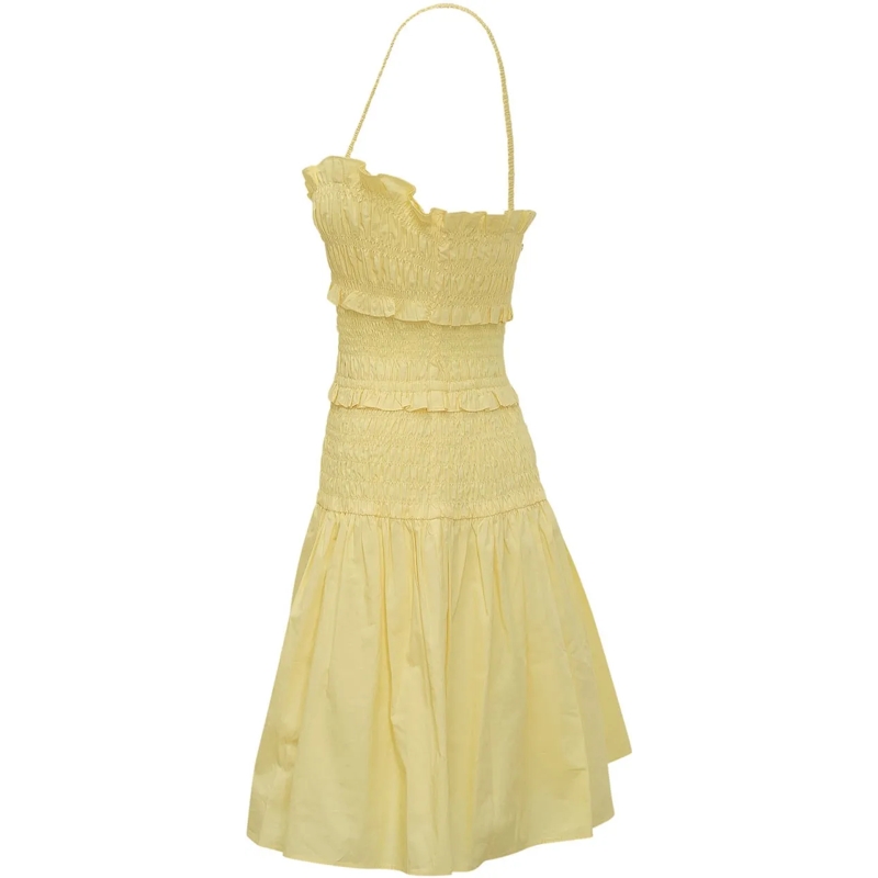 MICHAEL Michael Kors Minikleid Abito Mini con Corpino Arricciato e Balze gelb(Image 3)