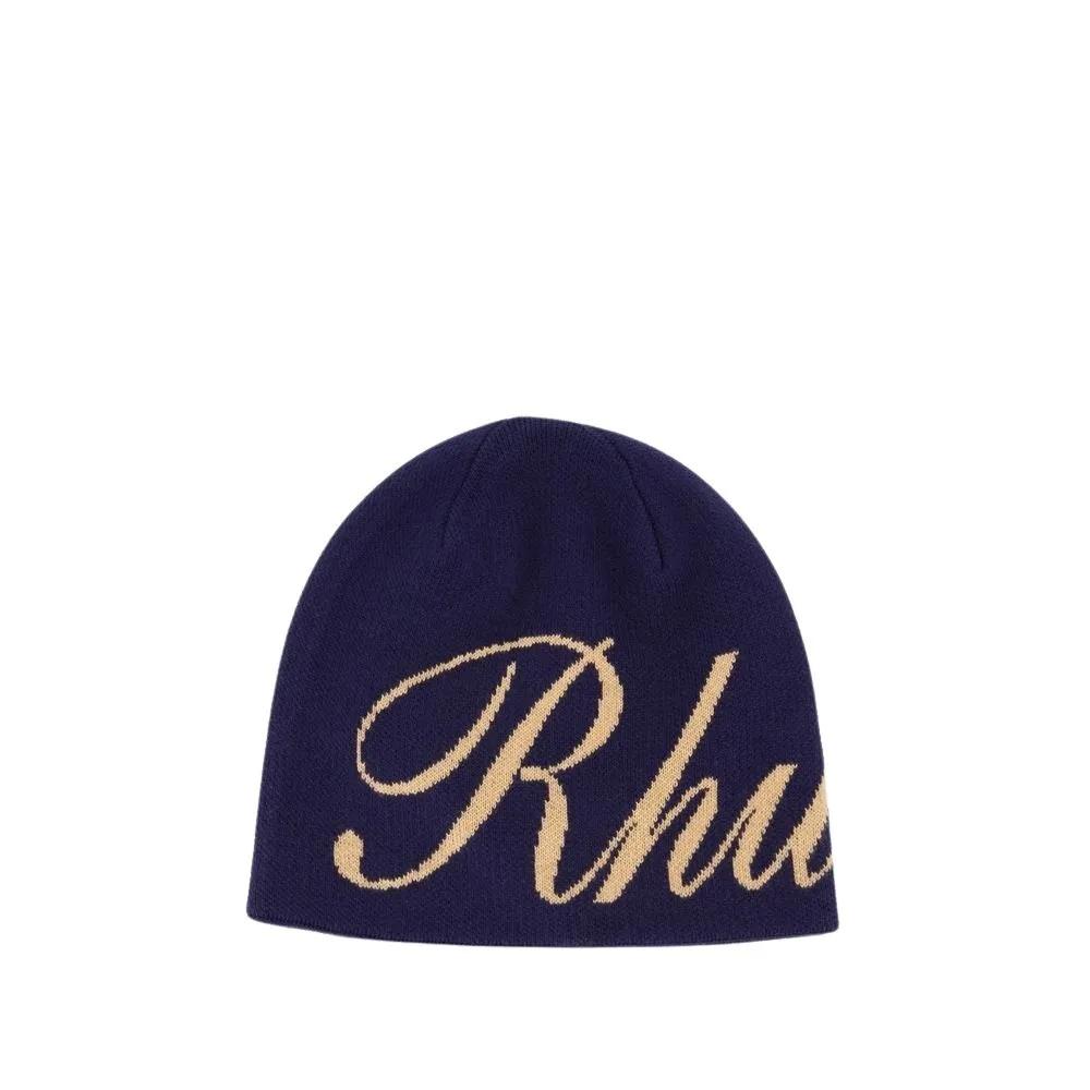 Rhude Mützen - Script Beanie - Cotton - Blue - Gr. ONE SIZE - in Blau - für Damen