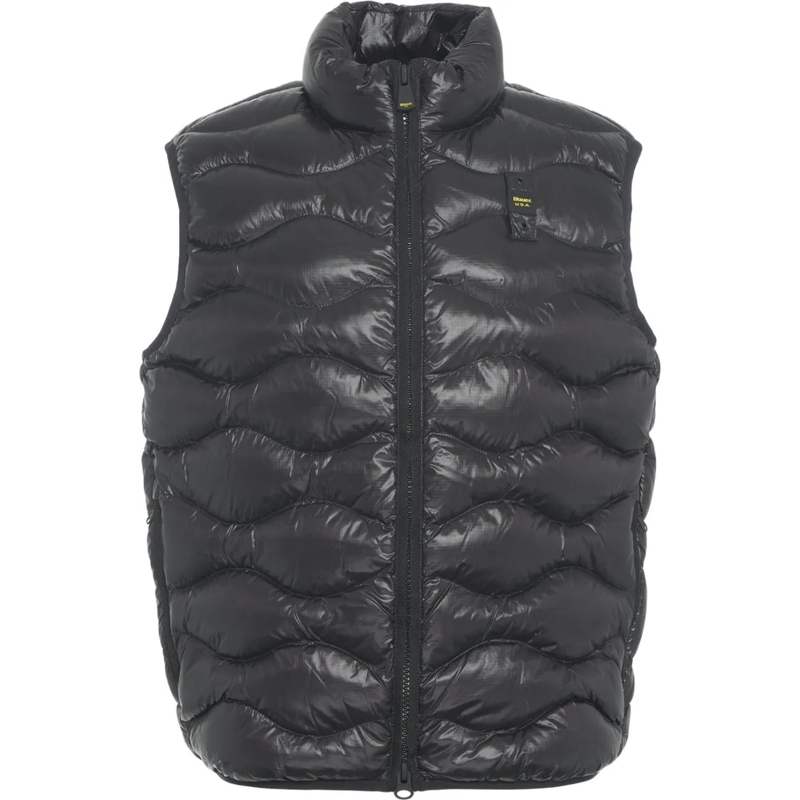 Blauer  Quilted gilet schwarz