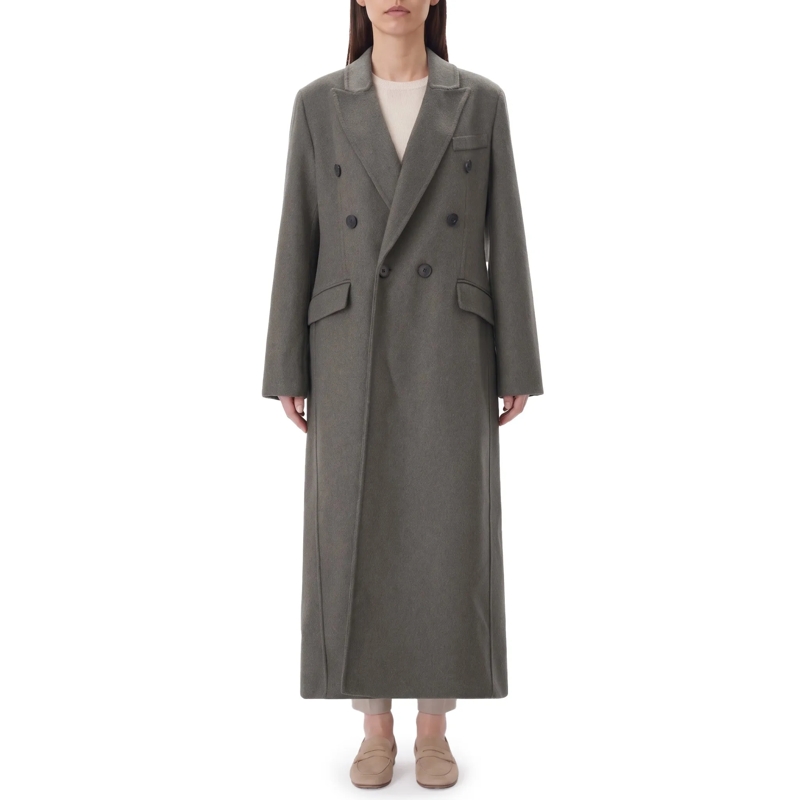 Victoria Beckham Mantel Mantel Catriona aus Woll-Mix grün(Image 2)
