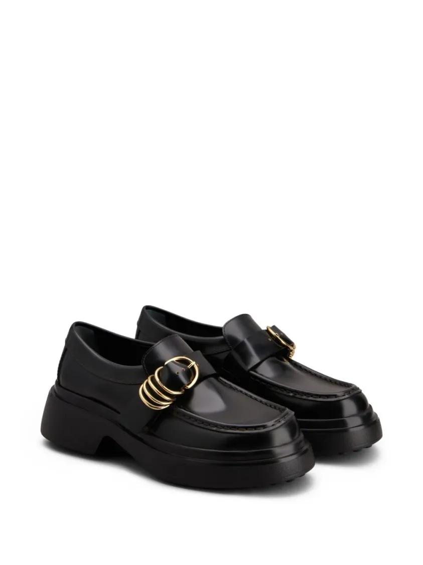 Thumbnail - Tod's Low-Top Sneaker - Black Sneakers With Buckle-Strap Fastening - Gr. 40 (EU) - in Schwarz - für Damen