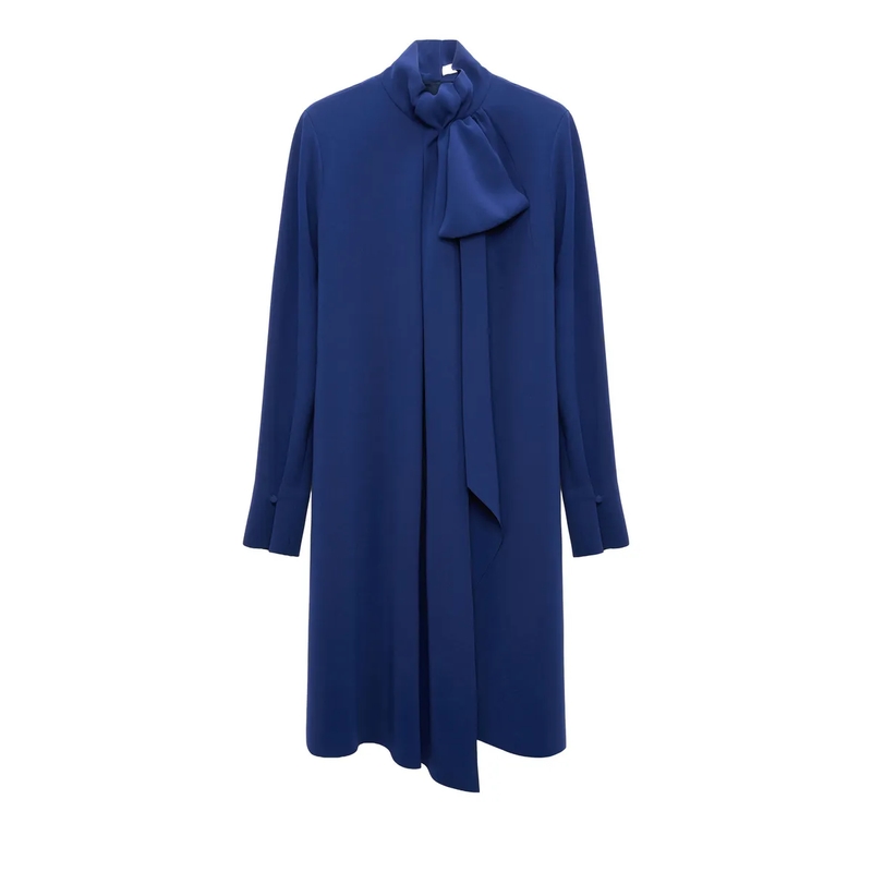 Dorothee Schumacher Mini-jurk STATEMENT DRAPE dress ocean blue