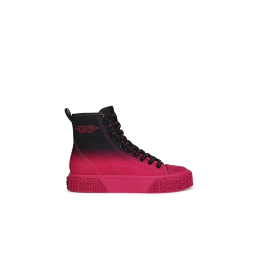 Marc Jacobs Low-Top Sneaker 'Hight Top' Black And Fuchsia Tela Sneakers Pink