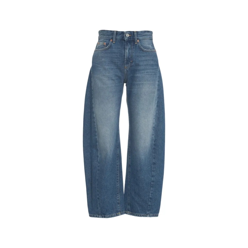 Department Five Jeans High-Waisted Boyfriend Jeans With Wide Leg Silhoue Blue