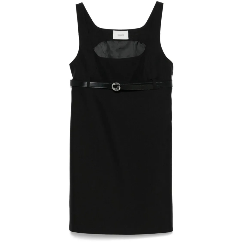 Coperni Minikleid Mini Dress With Square Neckline Black