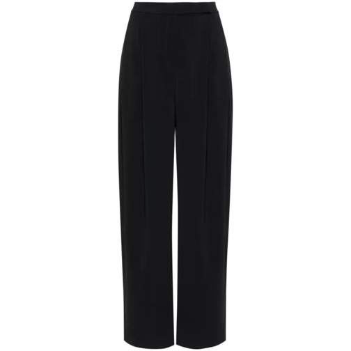 PINKO  Black Crepe Pleat Detailing Trousers Black