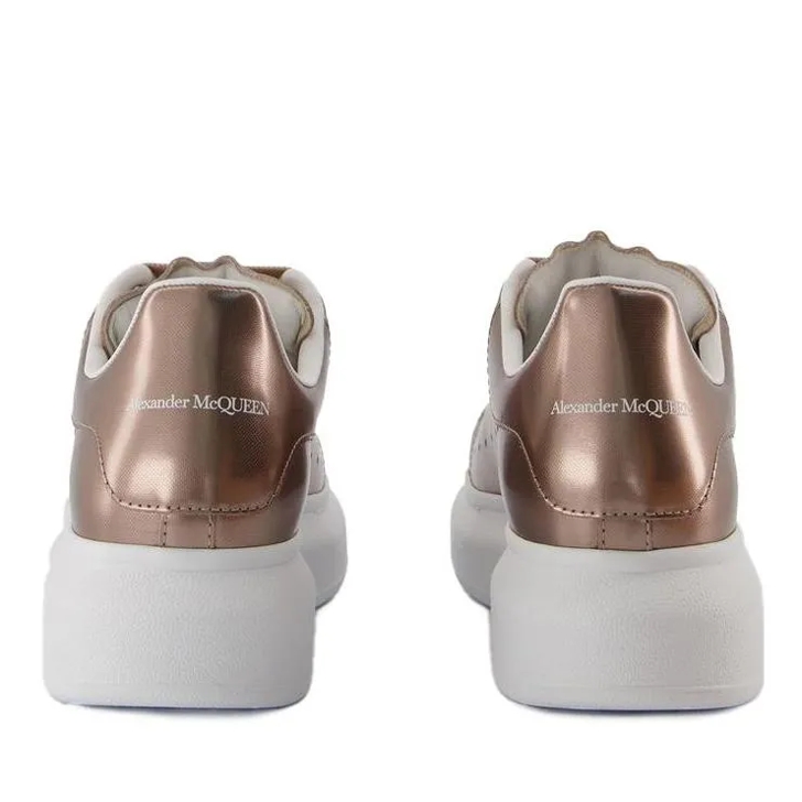 Alexander McQueen Oversized Sneakers Leather Beige Brown Low Top Sneaker