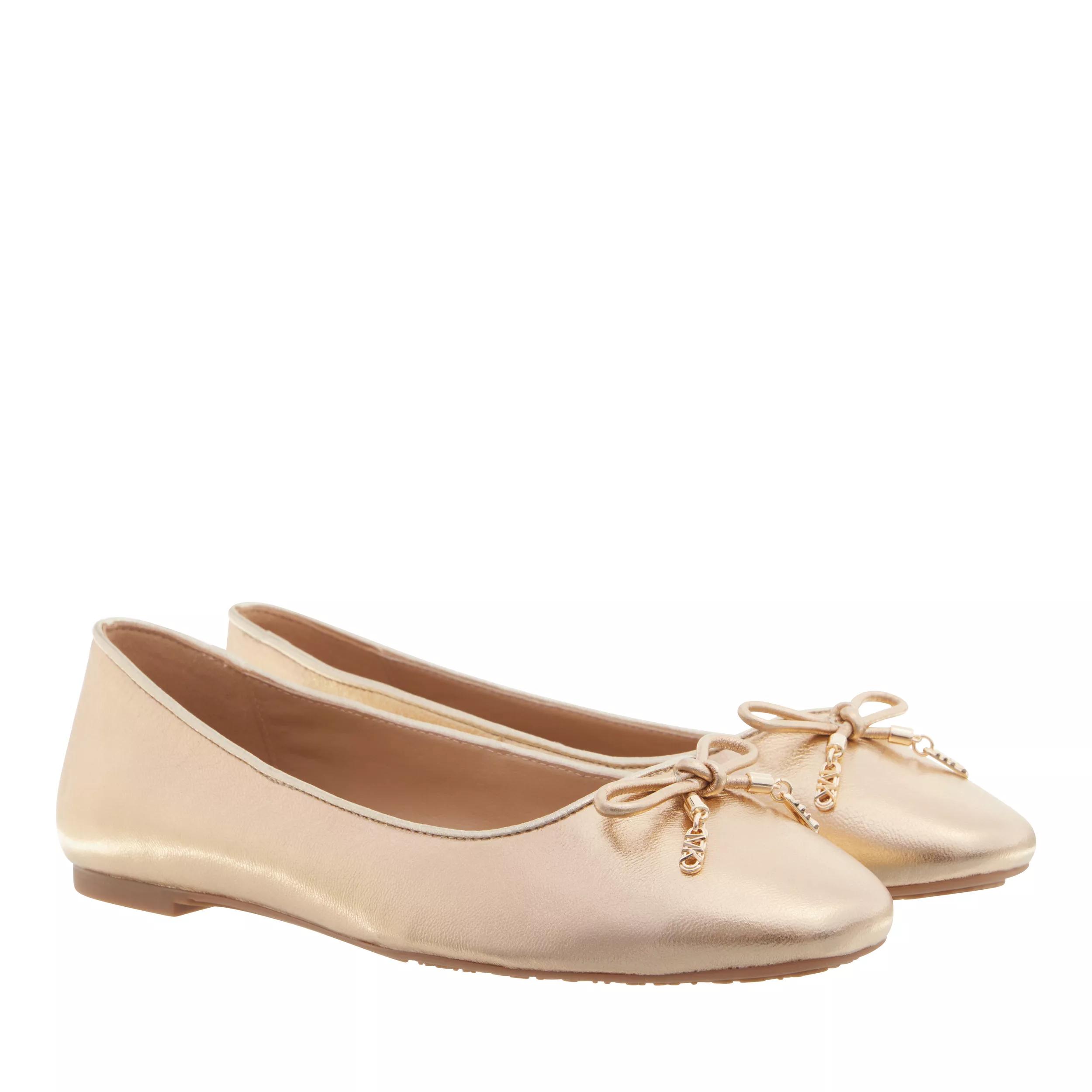 Gold discount flat pumps