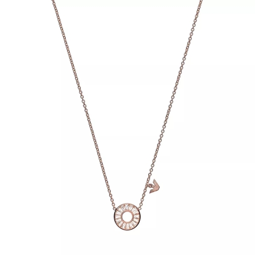 Emporio Armani Sterling Pendant Rose Gold Medium Necklace