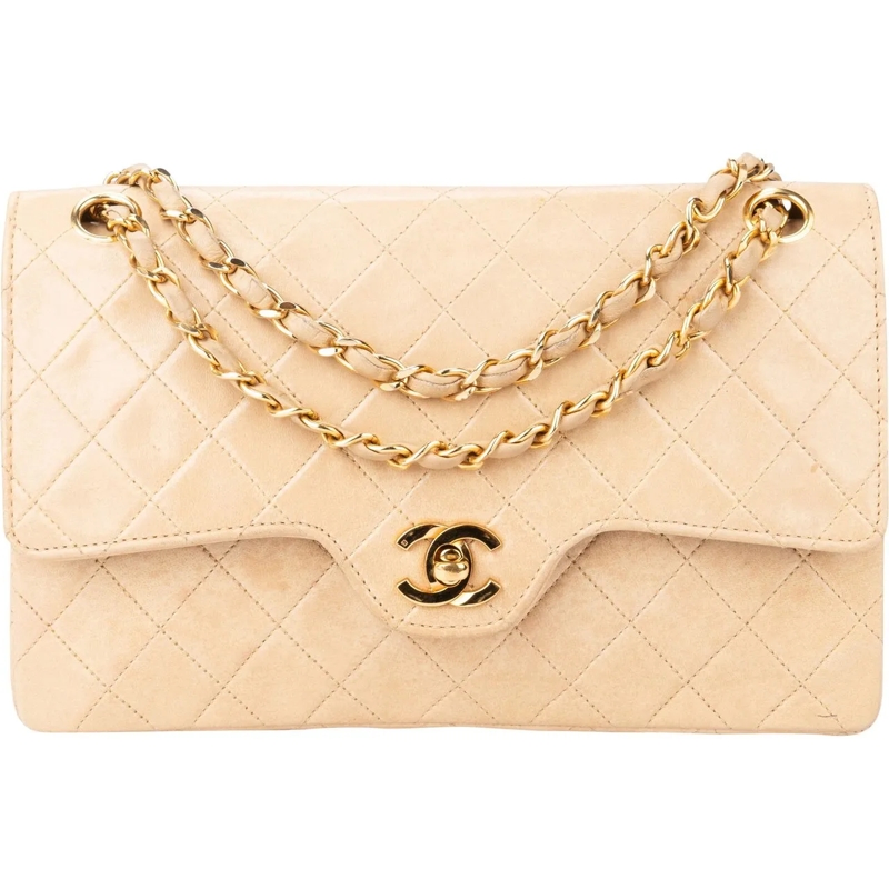 Chanel Sac à bandoulière Chanel Quilted Lambskin 24K Gold Medium Double Fla mehrfarbig