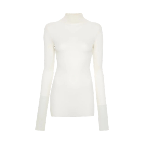 Jil Sander Oberteil aus Seide 104 104 Top a maniche lunghe