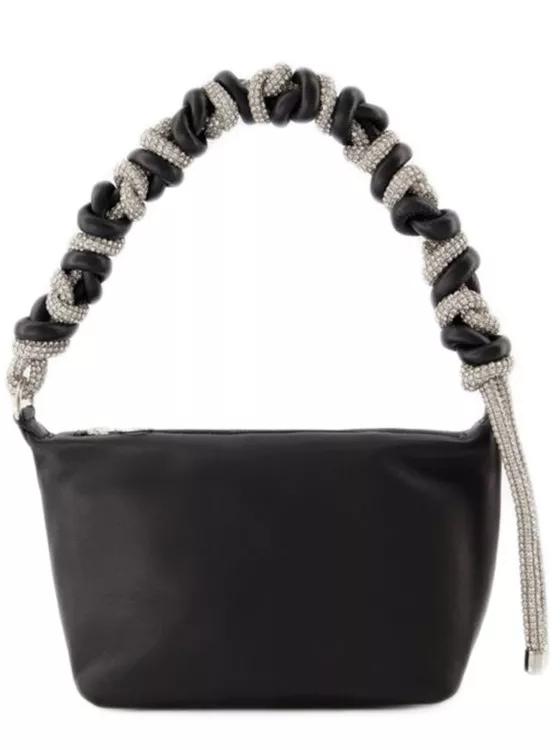 Kara Shopper - Crystal Phone Cord Hobo Bag  - Black - Leather - Gr. unisize - in Schwarz - für Damen