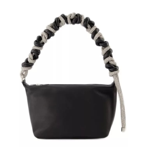 Kara Crystal Phone Cord Hobo Bag  - Black - Leather Black Borsa a tracolla