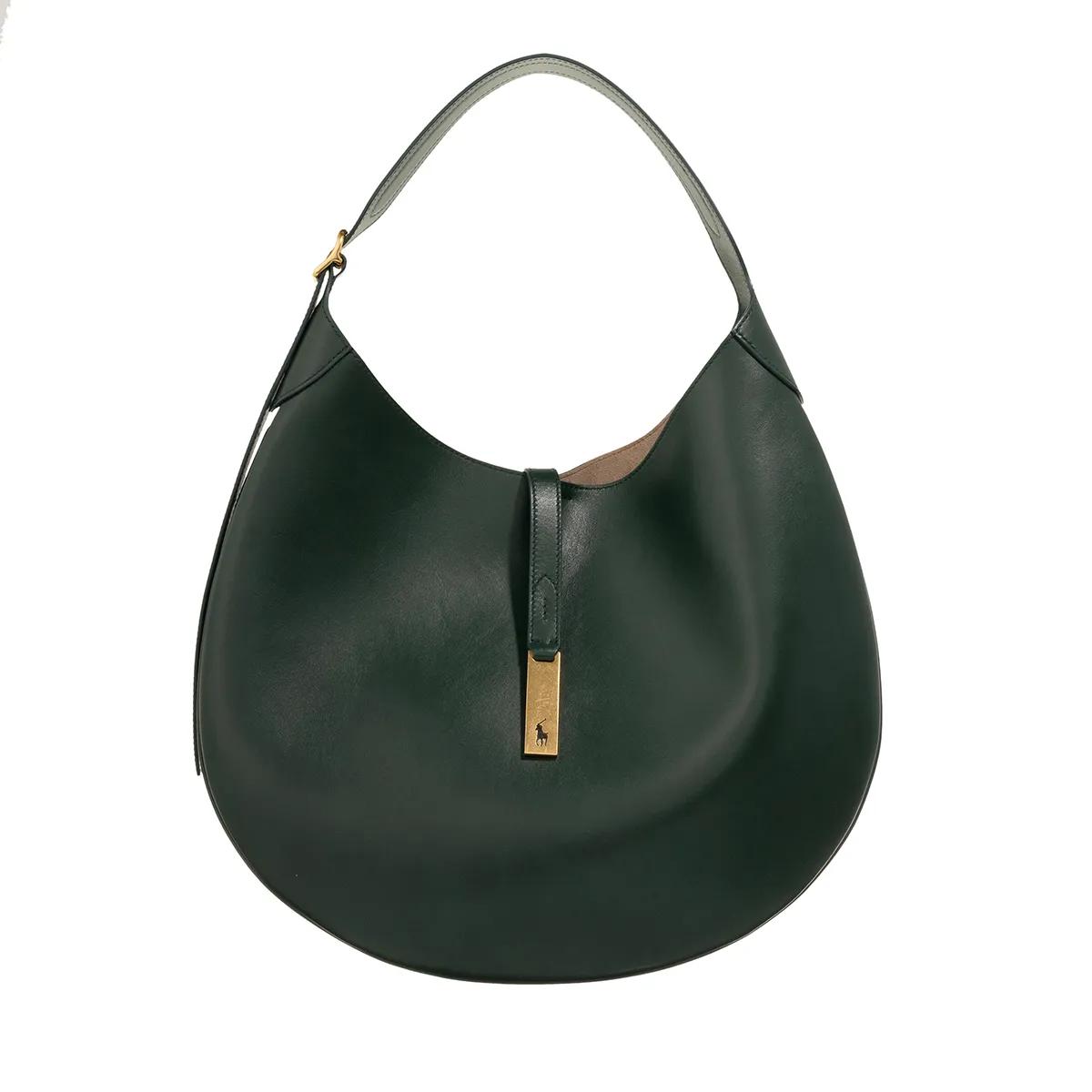 Polo Ralph Lauren Hobo Bags - P Id Shldr-Shoulder Bag-Medium - Gr. unisize - in Grün - für Damen - aus Leder & Leder & Leder