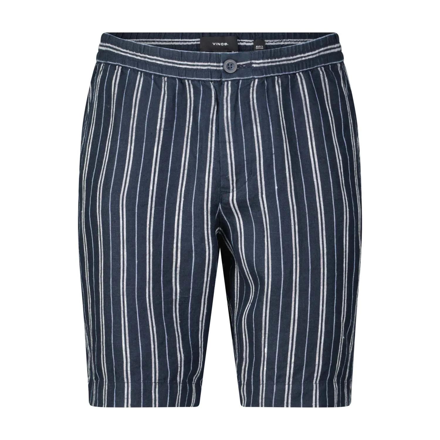 Thumbnail - Vince - Gestreifte Shorts aus Hanf - Größe S - blue