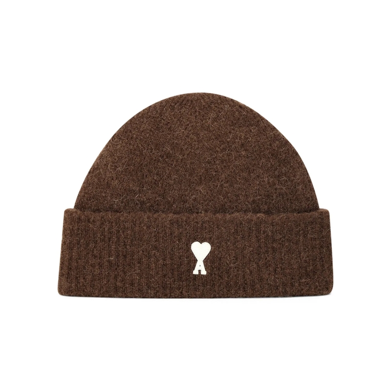 AMI Paris Chapeau en laine Mütze aus Wolle braun(Image 3)
