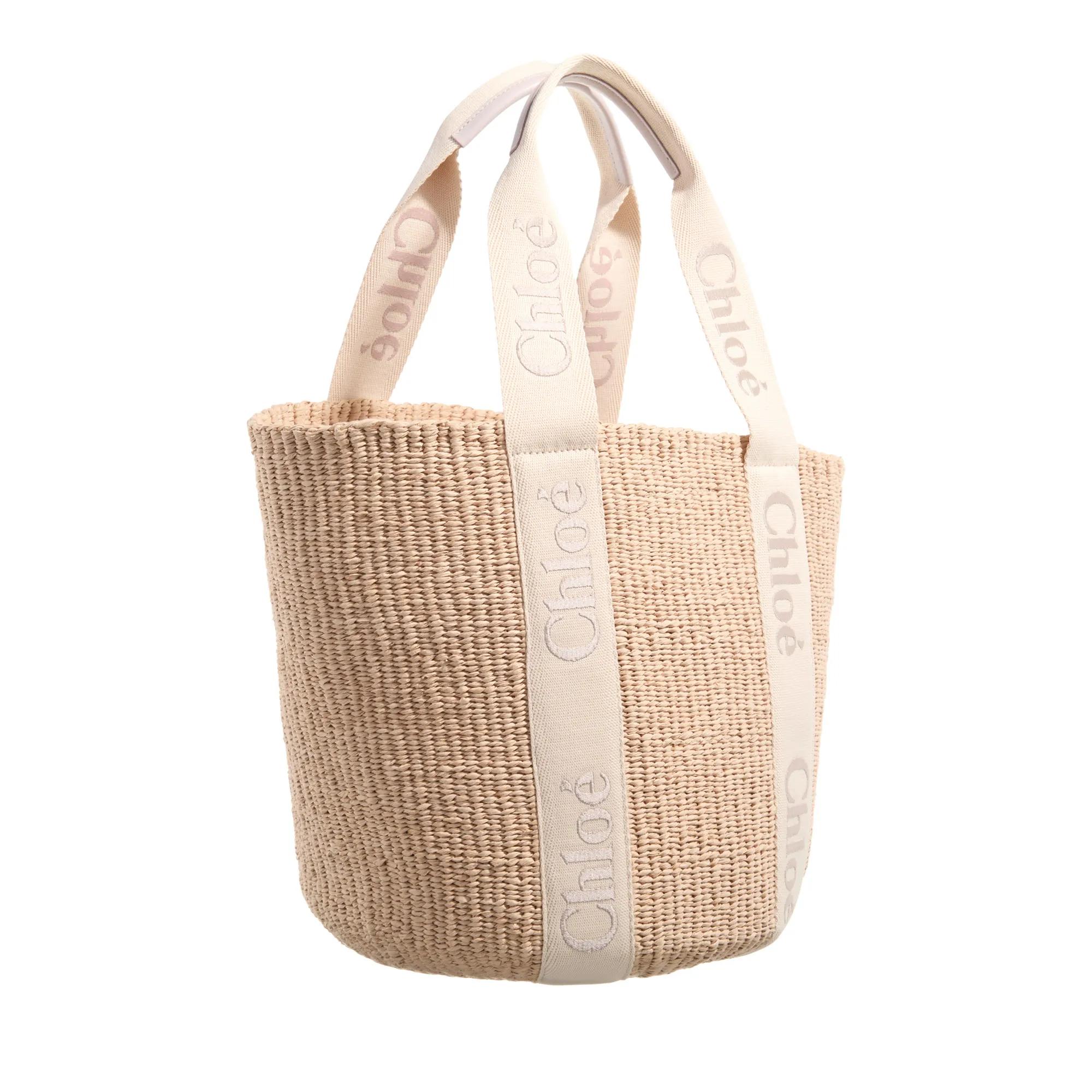 Chloé Shoppers Large Woody Basket Bag in beige