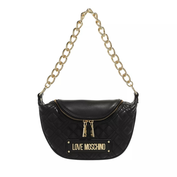 Borsa hobo piccola Love Moschino quilted scamosciata