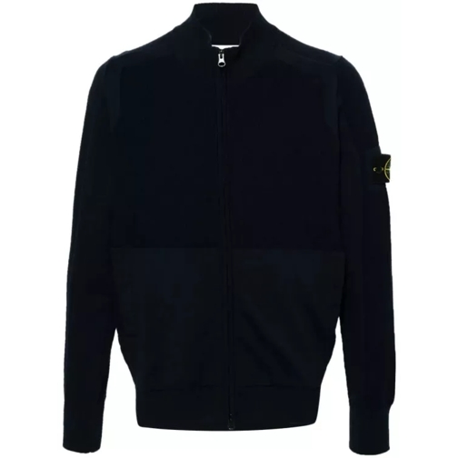 Stone Island Compasse-Badge Knitted Cardigan Black 