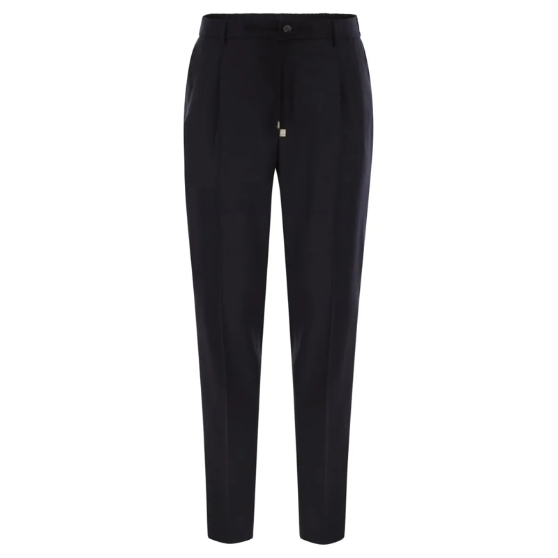 Peserico Anzugshose Virgin Wool Trousers Blue
