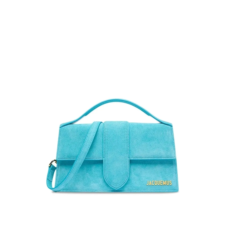 Jacquemus Sac à bandoulière Suede Effect Structured Shoulder Bag With Detachab Green