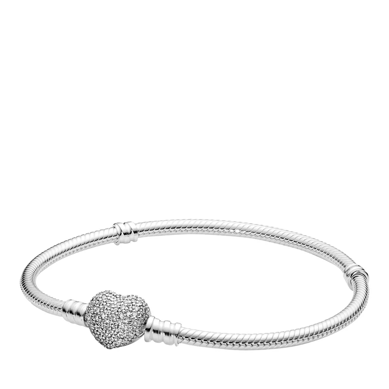 Pandora Armband Moments Schlangen-Gliederarmband mit Funkelndem Herz-Verschluss(Image 3)