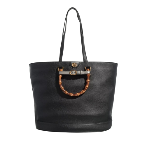 Gucci Diana Large Tote Bag Black Rymlig shoppingväska