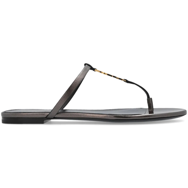 Saint Laurent Low-Top-Sneaker Cassandra Ysl Logo Thong Sandals braun