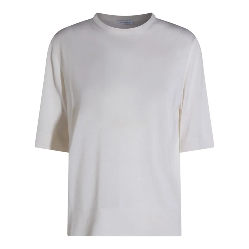 Malo T-Shirt White Cotton Knitwear White