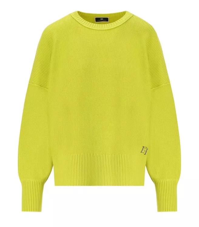 Elisabetta Franchi - Cedar Crewneck Jumper - Größe 42 - grün