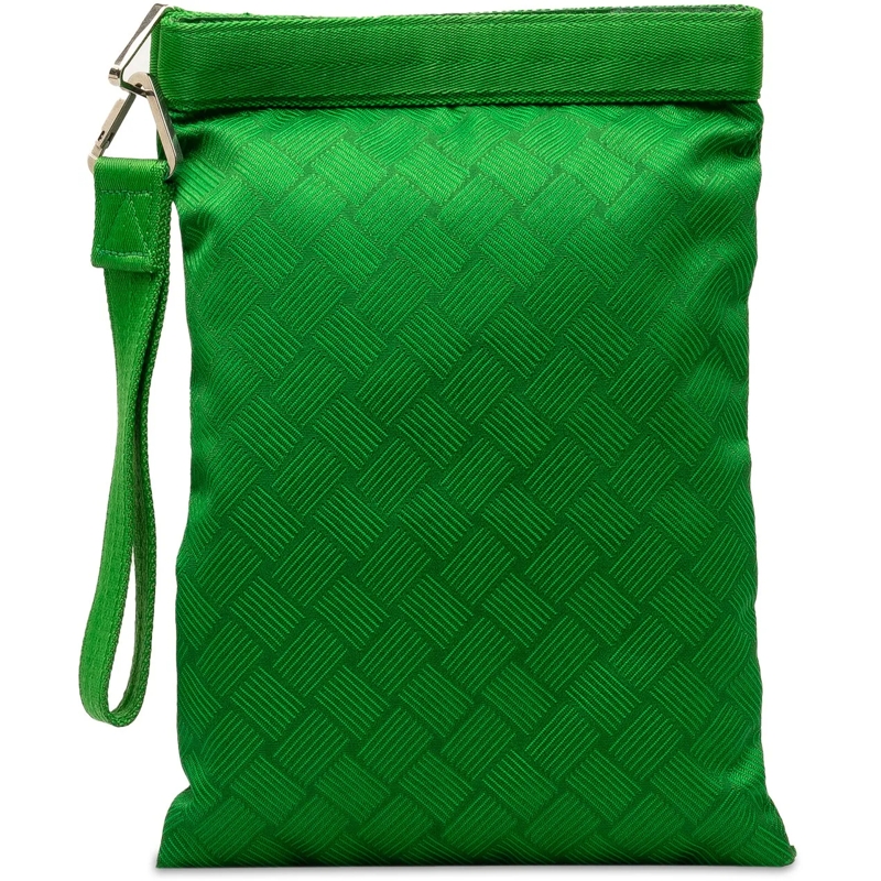 Bottega Veneta Necessaire Nylon Wrist Pouch grün