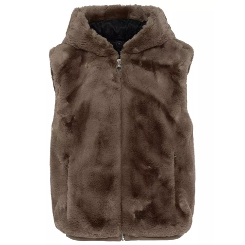 Moose Knuckles State Bunnyvest In Polyester Brown 