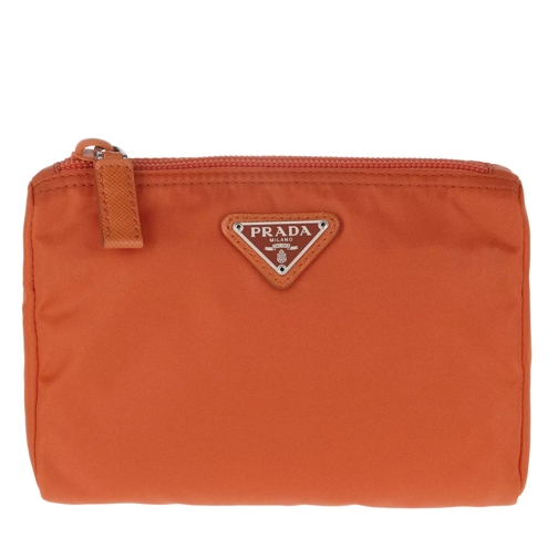Prada Beauty Case Leather Papaya Necessaire