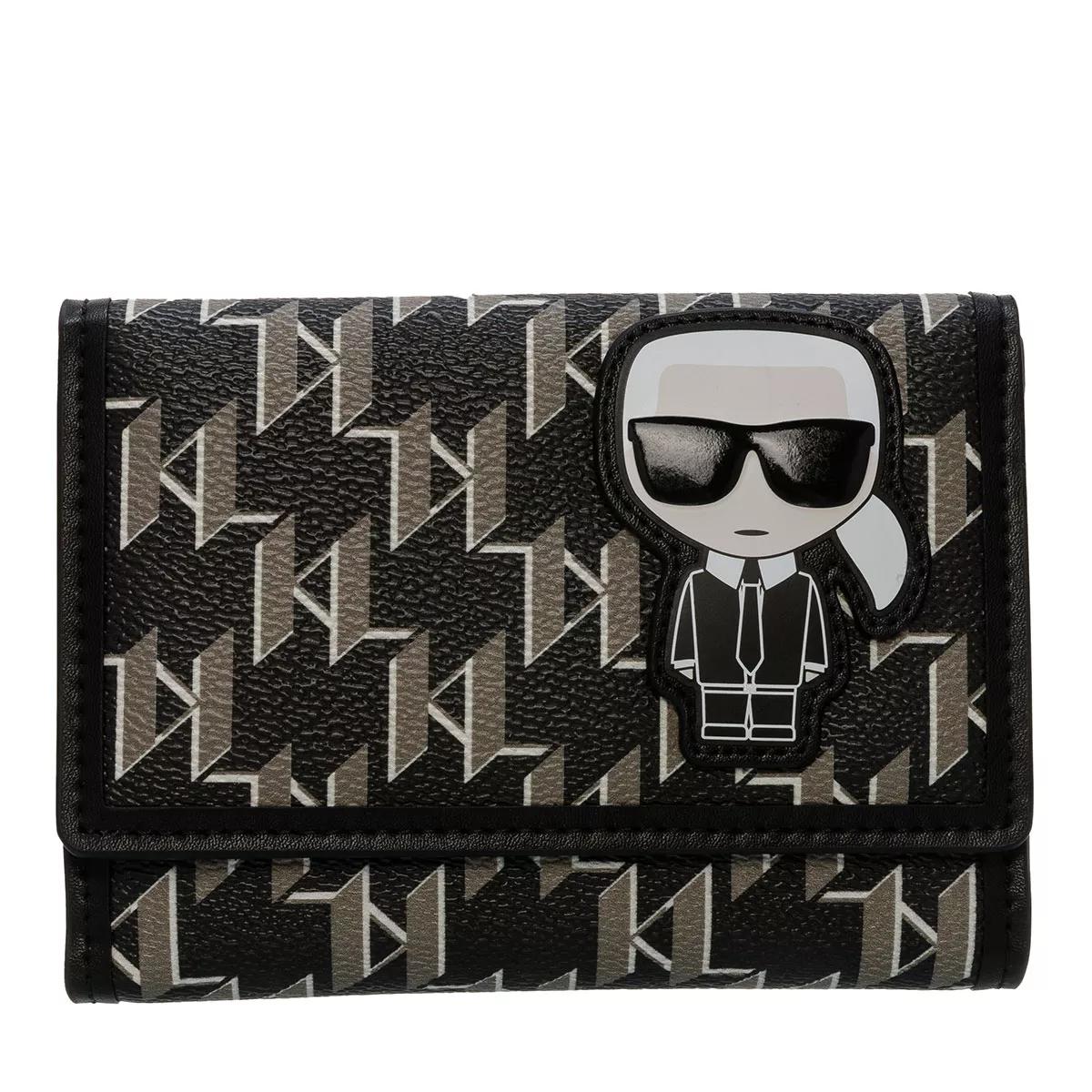 Karl Lagerfeld Portemonnaie - K/Ikonik Monogram Md Wlt - Gr. unisize - in Schwarz - für Damen