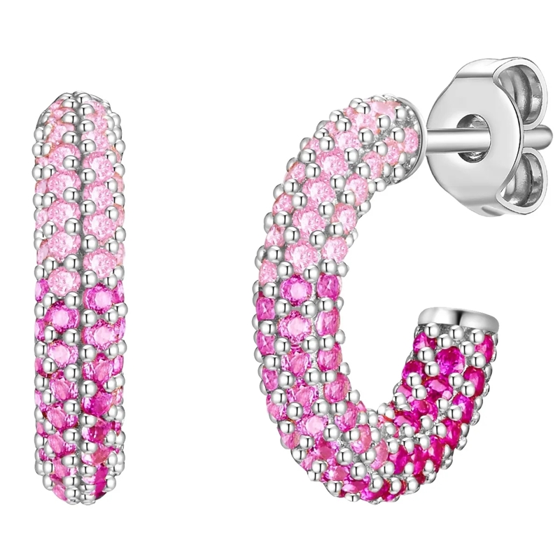 Glanzstücke München Ohrhänger Sterling Silber Creolen Zirkonia silber