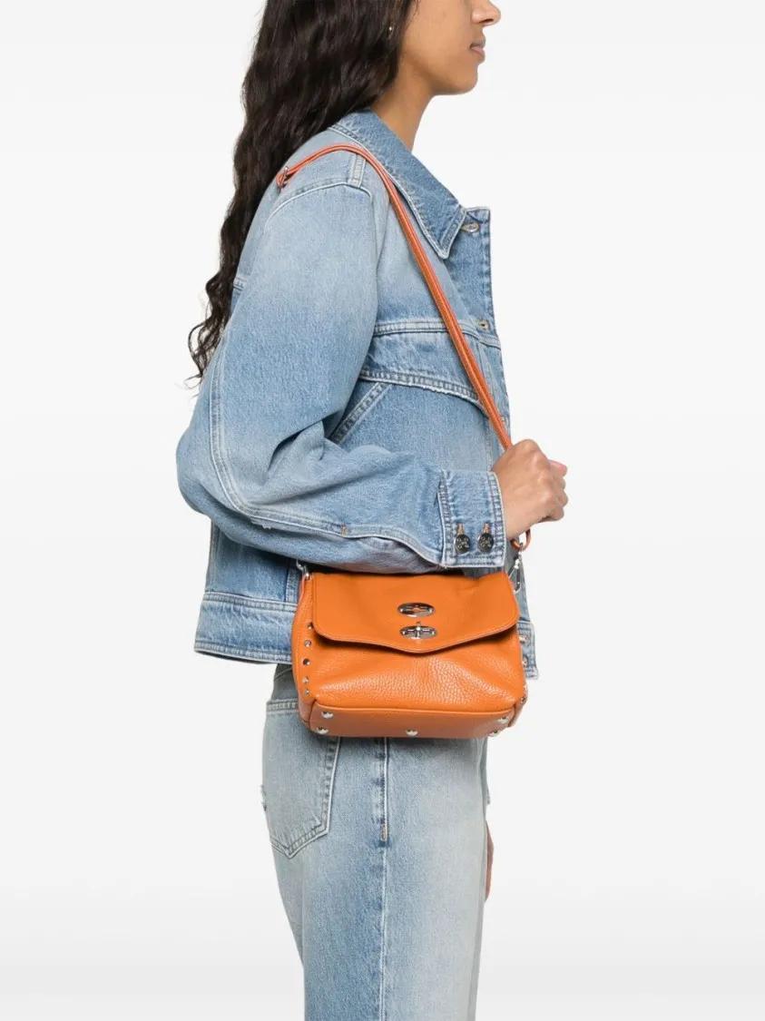 Zanellato Hobo bags Ochre Orange Baby Postina Daily Bag With Foldover in oranje