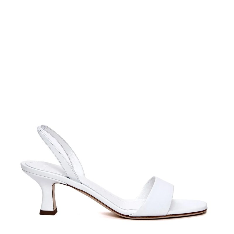 3Juin Sandalen White Sandal With Strap Heel 55 Mm White
