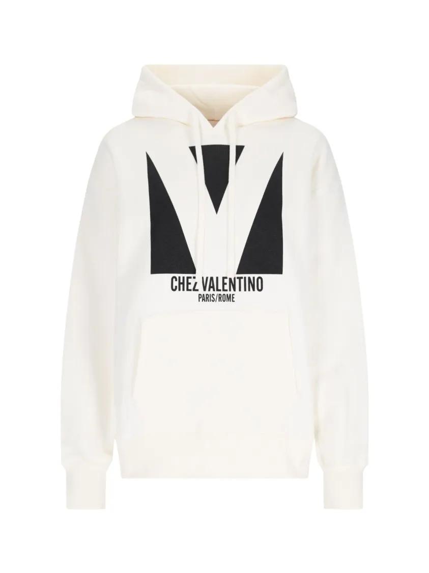 Thumbnail - Valentino Garavani - "Chez" Hoodie – White - Größe XS - weiß