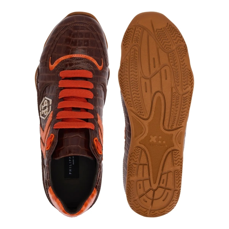 Philipp Plein Low-Top-Sneaker Elegante Einzigartigkeit für Ihre Freizeit mit die braun(Image 4)