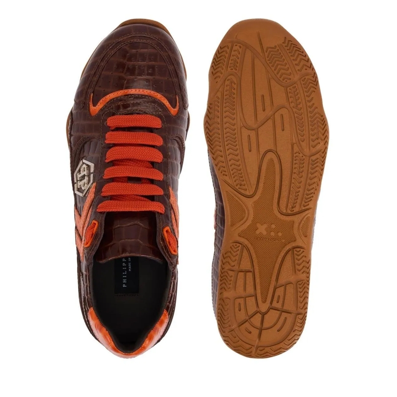 Philipp Plein Low-Top-Sneaker Elegante Einzigartigkeit für Ihre Freizeit mit die braun(Image 5)