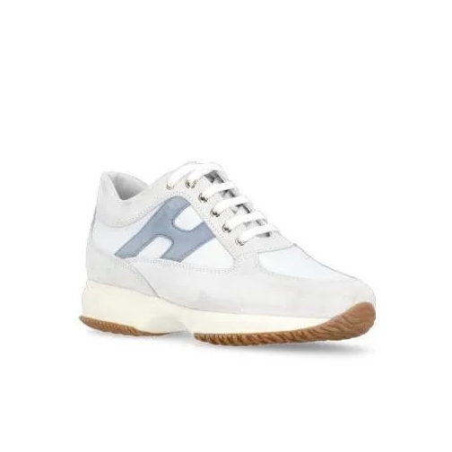 Hogan Ivory Smooth And Suede Leather Sneakerd White Low-Top Sneaker