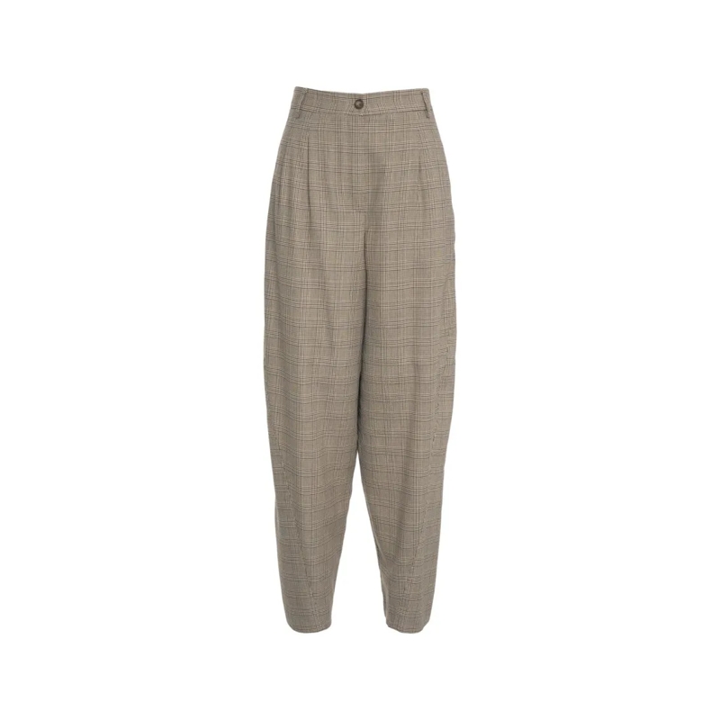 8Pm  Lorelei' Checkered Trousers Brown
