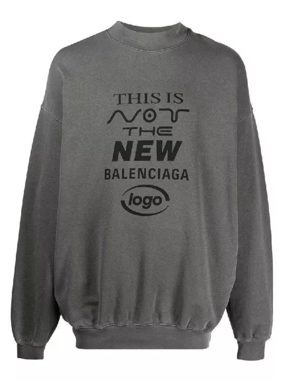 Balenciaga Grey Logo Sweartshirt Grey