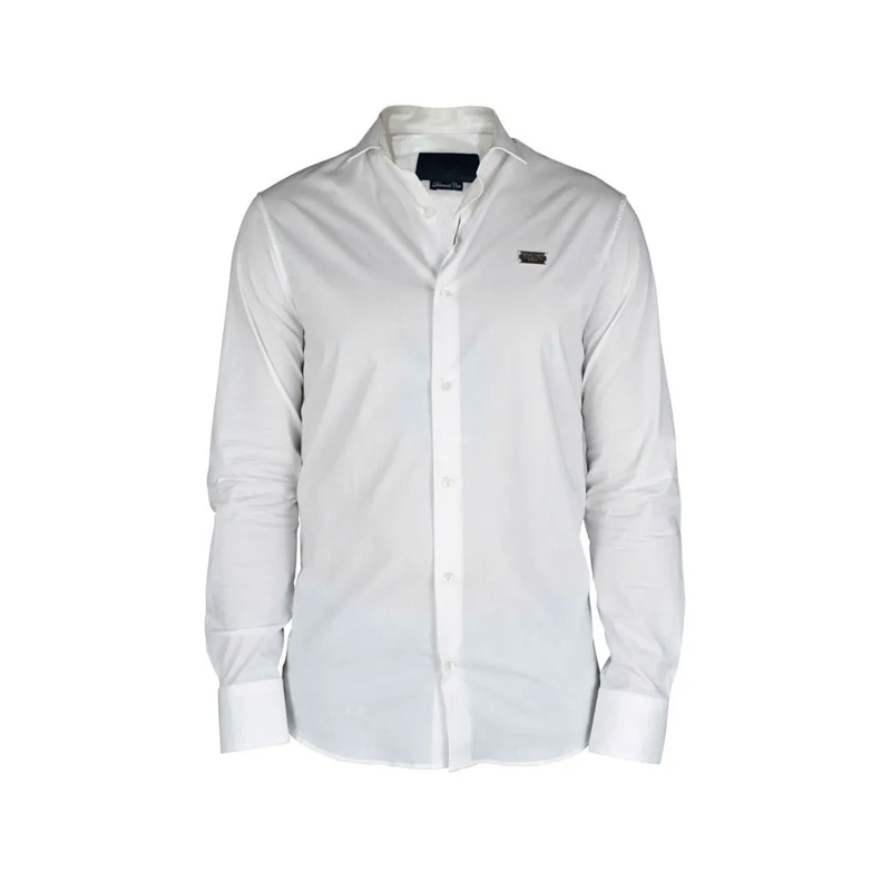 Philipp Plein Hemd Diamond Cut Ls Iconic Shirt White