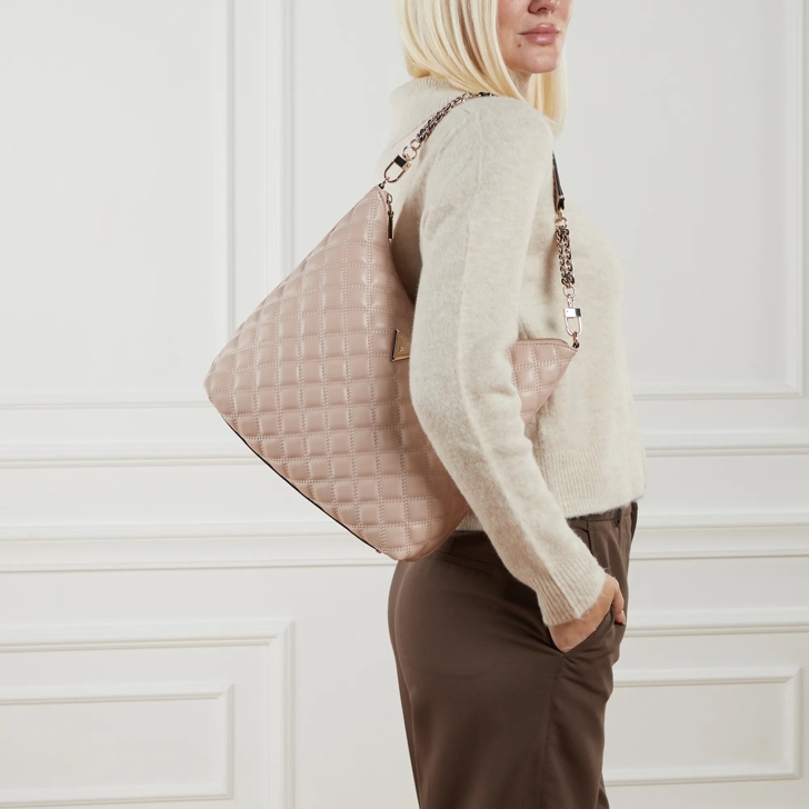 Guess Giully Hobo Light Beige Hobo Bag