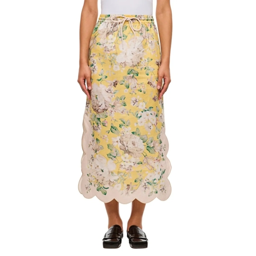 Zimmermann Midi-Röcke Floral Print Acacia Midi Skirt Multicolor