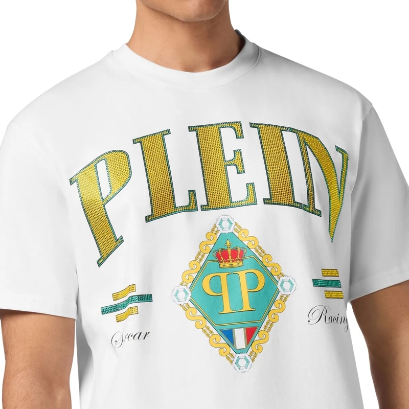 Philipp Plein T-Shirt T-Shirt Mit Schmucksteinen weiss(Image 5)