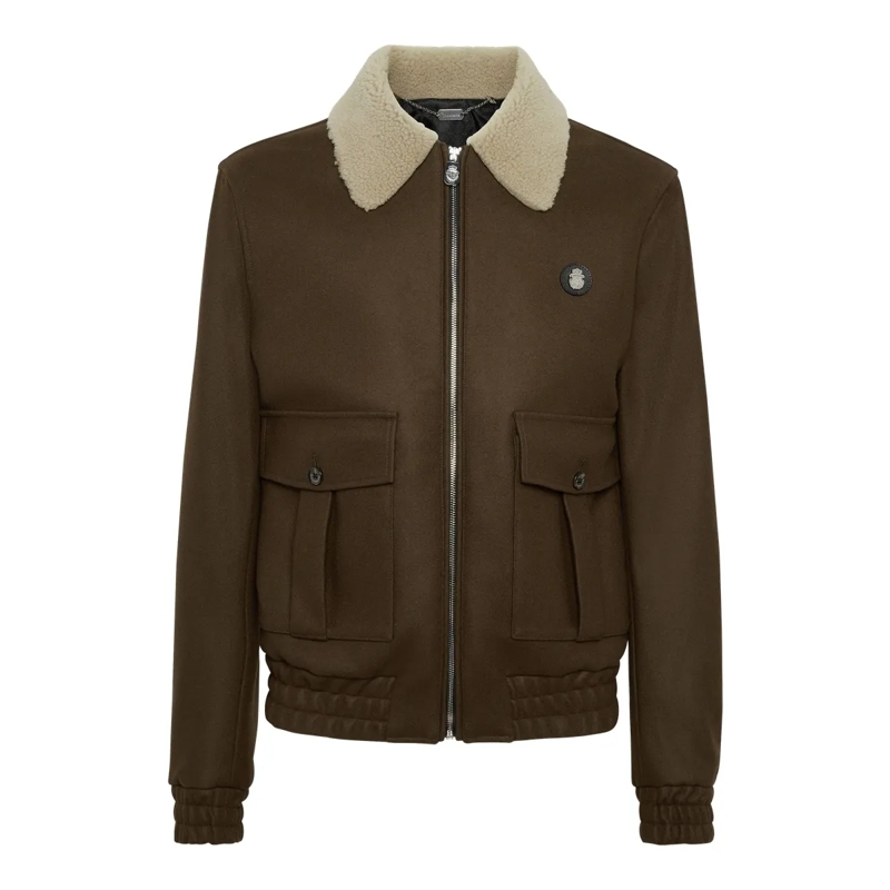 BILLIONAIRE Lederjacke Jacke braun