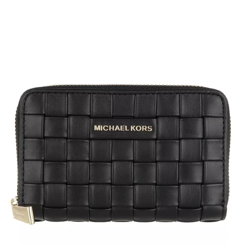 MICHAEL Michael Kors Small Za Card Case Black Portemonnaie mit Zip-Around-Reißverschluss