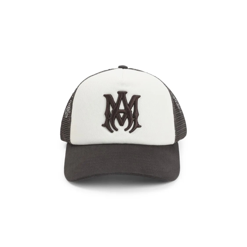 Amiri Chapeau Structured Cotton Hat With Mesh Back Panels And Em White